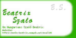 beatrix szalo business card